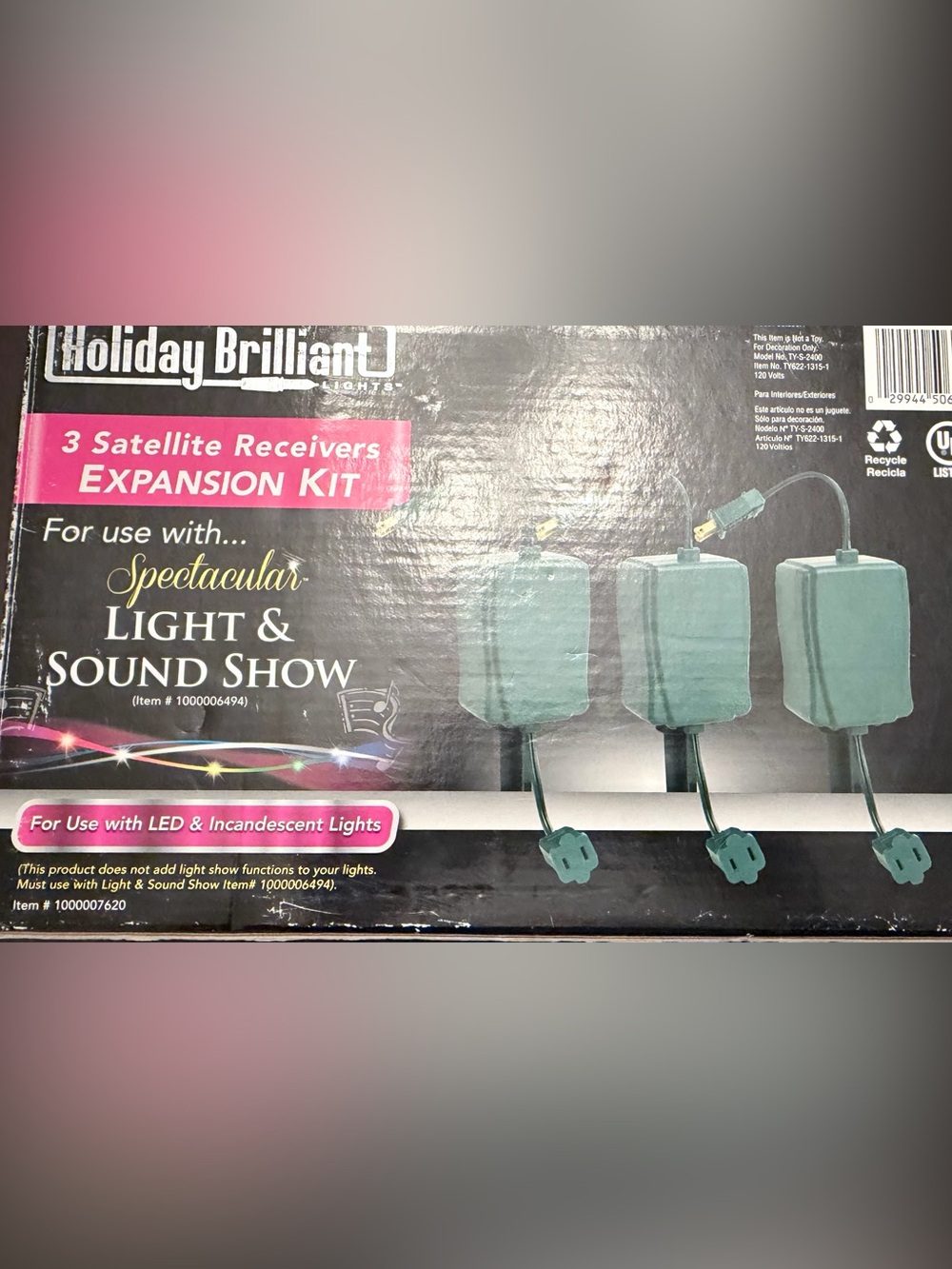 Holiday Brilliant Spectacular Light & Sound Show 3 Plug Expansion Kit TY-S-2400